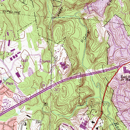 Topographic Map of Mark Twain Special School, MD