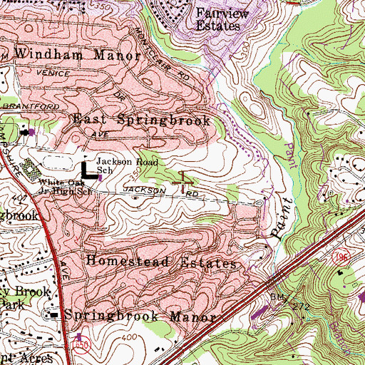 Topographic Map of Martin Luther King Recreational Park, MD