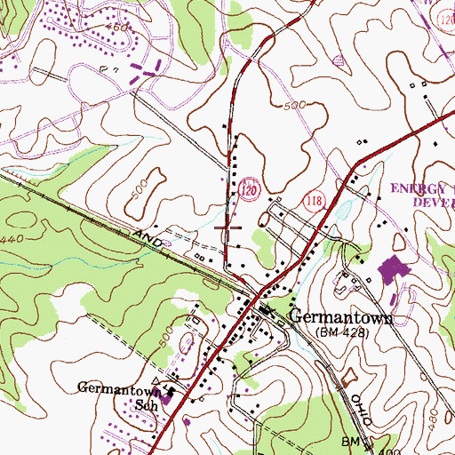 Topographic Map of North Germantown, MD