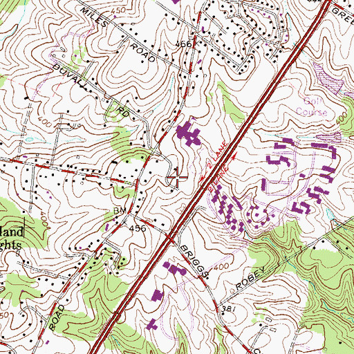 Topographic Map of Paint Branch High School, MD