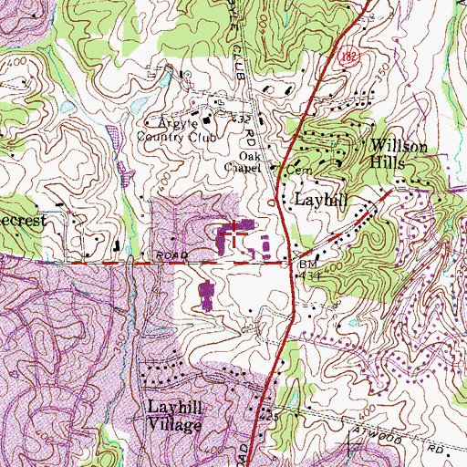 Topographic Map of Plaza Del Mercado Shopping Center, MD
