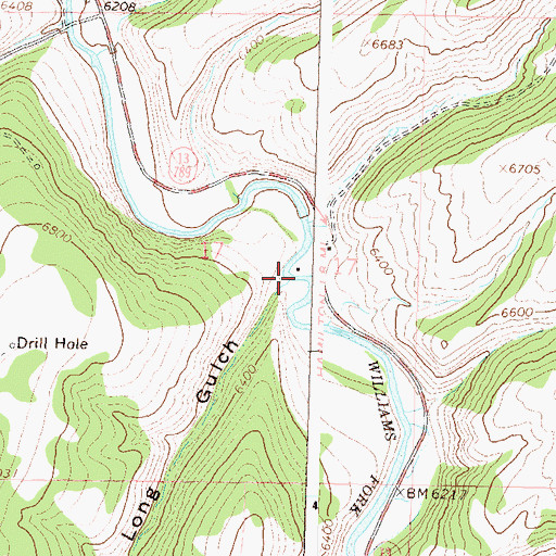 Topographic Map of Long Gulch, CO