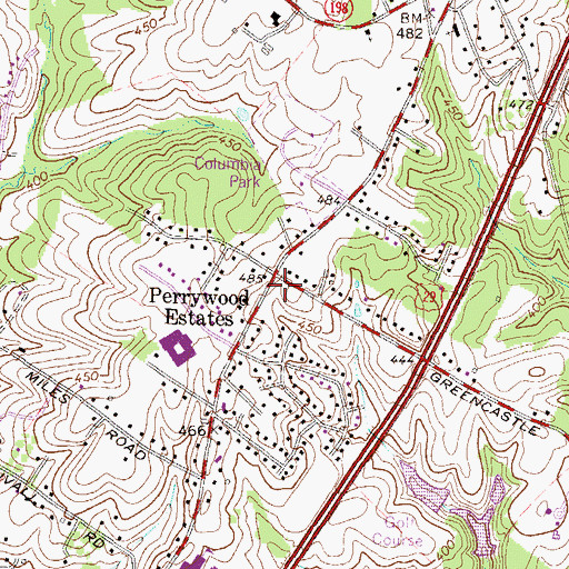 Topographic Map of Resurrection Catholic Church, MD