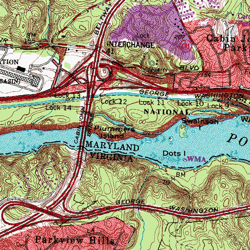 Topographic Map of Rock Run Culvert, MD