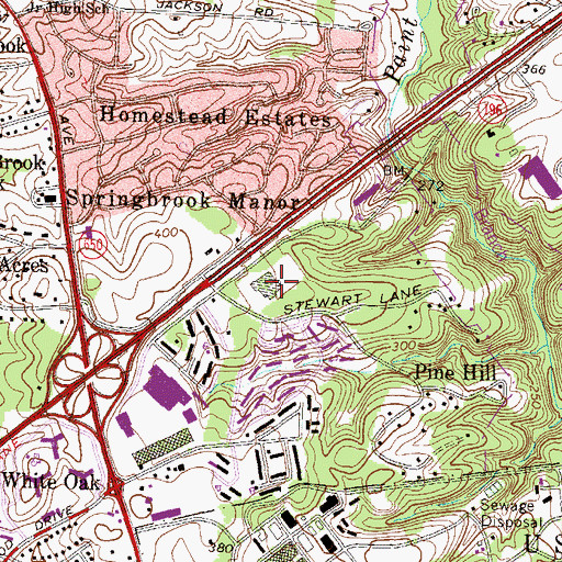 Topographic Map of Silver Spring Industrial Park, MD