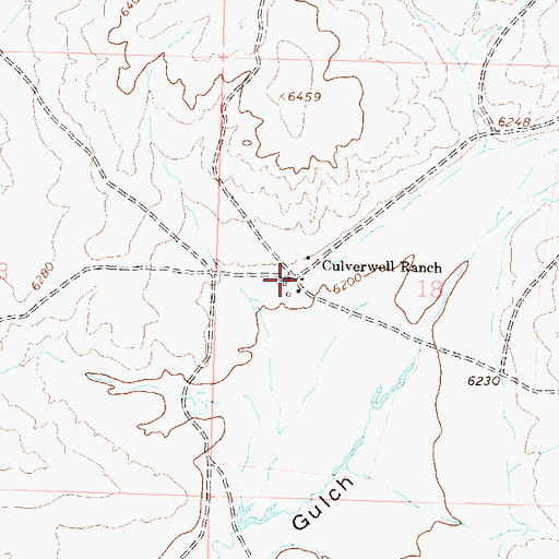 Topographic Map of Culverwell Ranch, CO