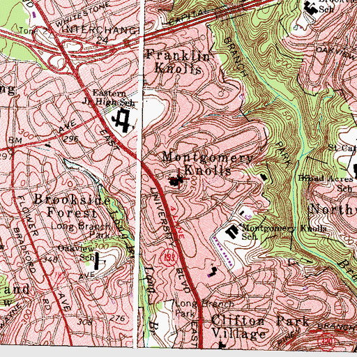 Topographic Map of Temple Israel, MD