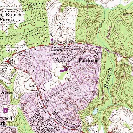 Topographic Map of William Tyler Page Elementary School, MD
