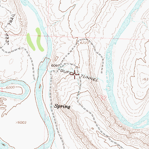 Topographic Map of Duffy Tunnel, CO