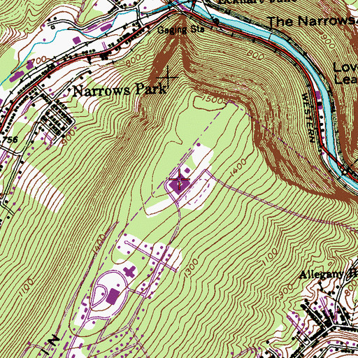 Topographic Map of Bishop Walsh School, MD