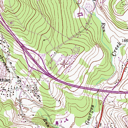 Topographic Map of Braddock Estates, MD