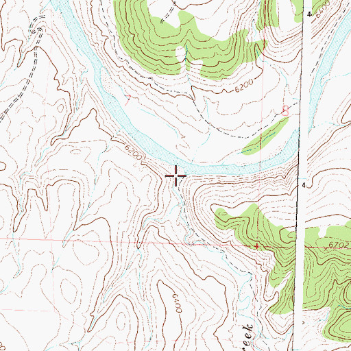 Topographic Map of Milk Creek, CO