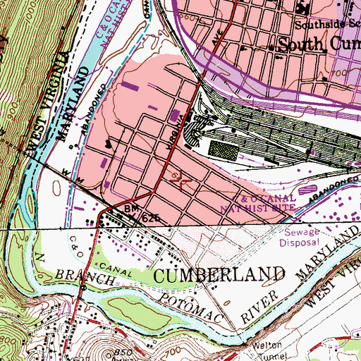 Topographic Map of Emmanuel United Methodist Church, MD