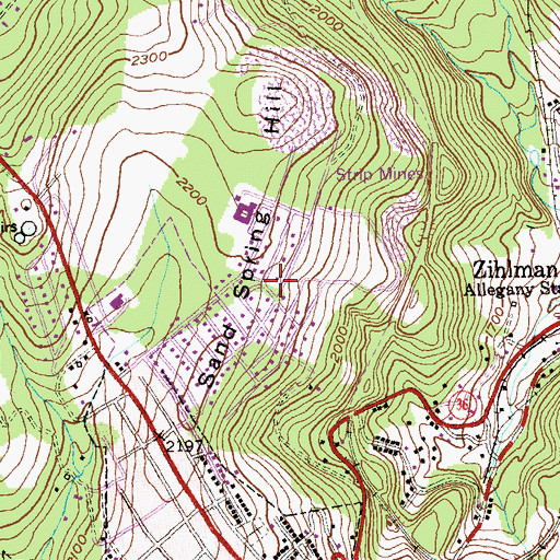 Topographic Map of Faith Independence Baptist Church, MD