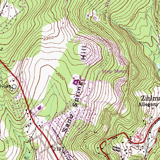 Topographic Map of Frost Elementary School, MD
