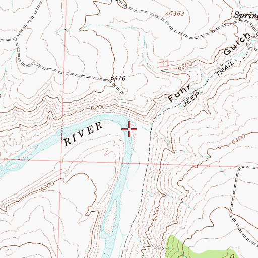 Topographic Map of Fuhr Gulch, CO