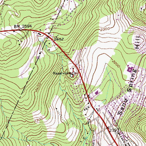 Topographic Map of Frostburg Water Treatment Plant, MD