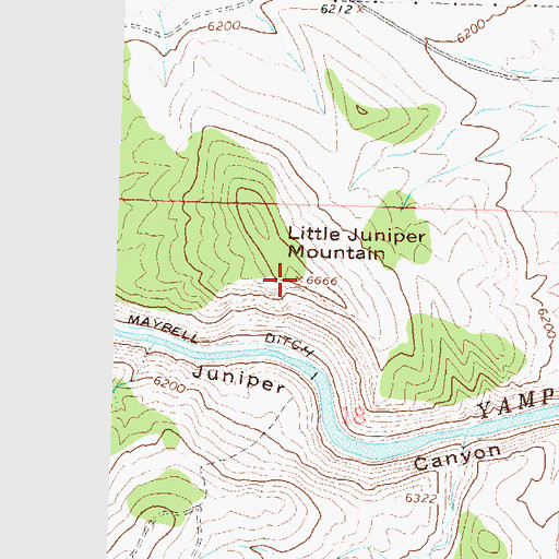Topographic Map of Little Juniper Mountain, CO