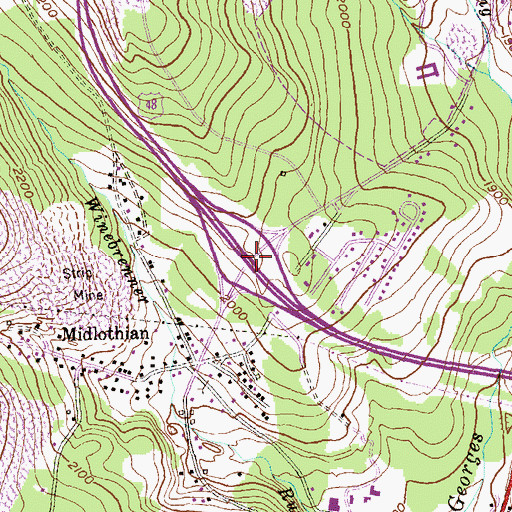 Topographic Map of Interchange 33, MD