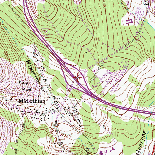 Topographic Map of Interchange 33, MD