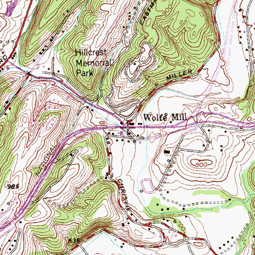 Topographic Map of Interchange 46, MD