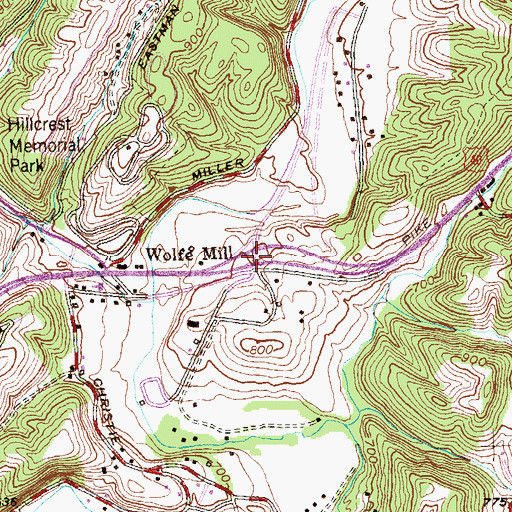 Topographic Map of Interchange 47, MD