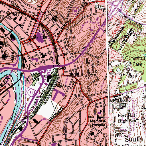 Topographic Map of Kingsley United Methodist Church, MD