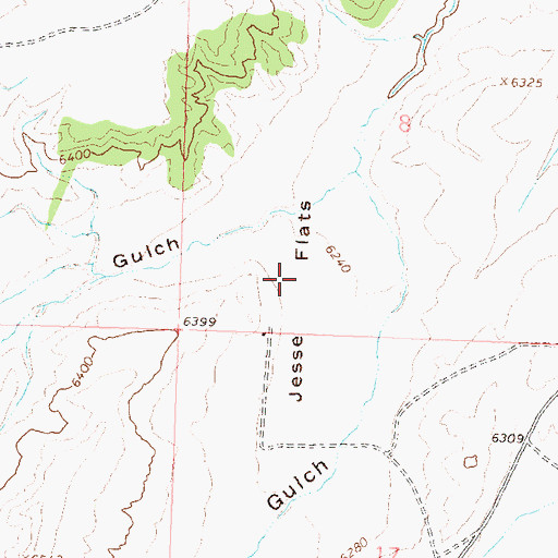 Topographic Map of Jesse Flats, CO