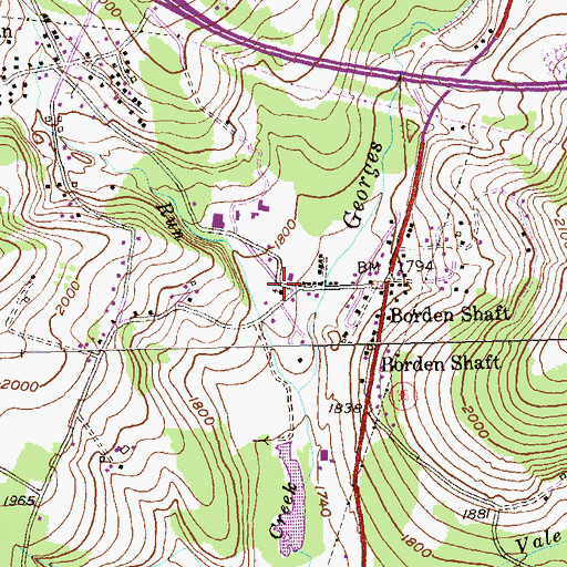 Topographic Map of Shaft United Methodist Church, MD