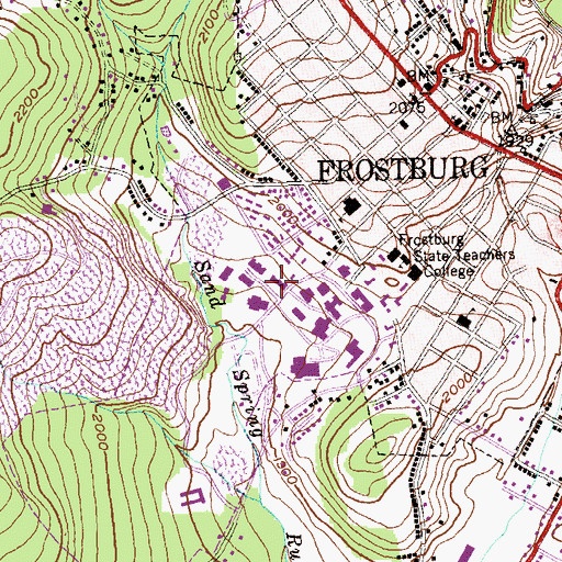 Topographic Map of Tawes Science Hall and Planetarium, MD