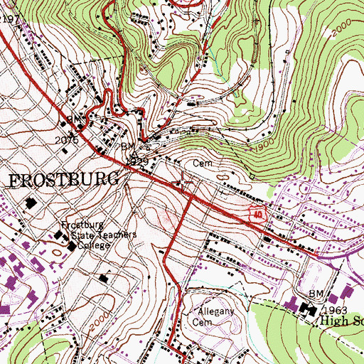 Topographic Map of Zion United Church of Christ, MD