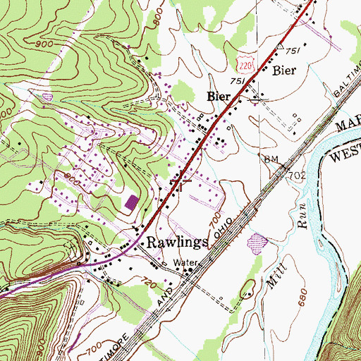 Topographic Map of Porters (historical), MD