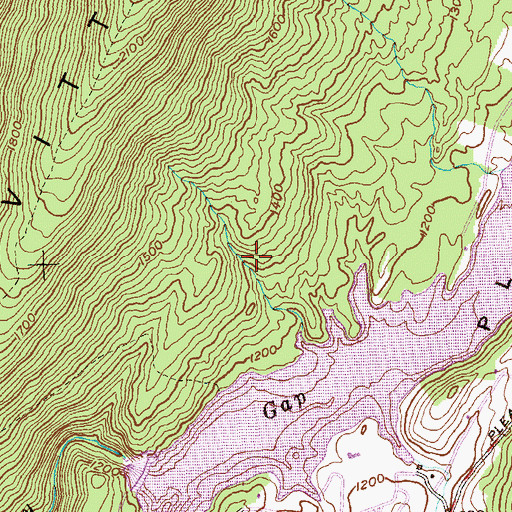 Topographic Map of Rock Gap State Park, MD