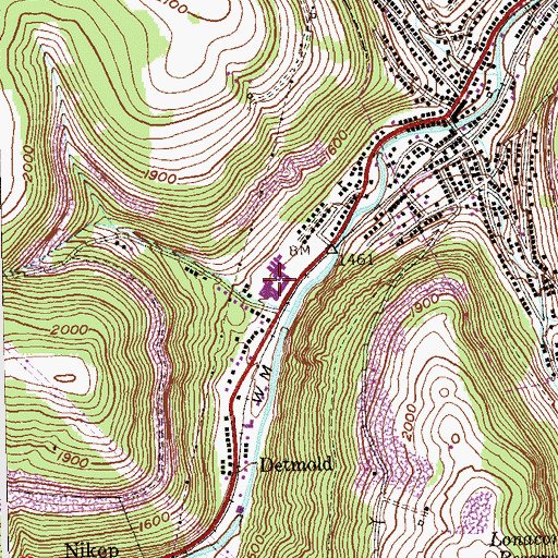 Topographic Map of Westmar Middle School, MD