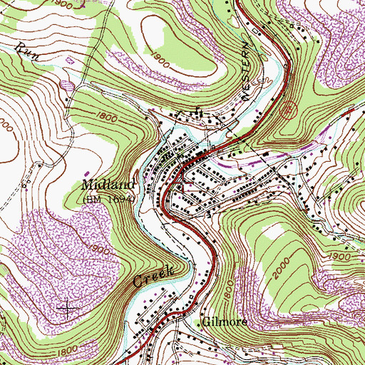 Topographic Map of Grace United Methodist Church, MD