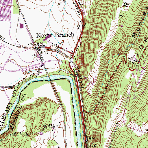 Topographic Map of Iron Mountain Campground, MD