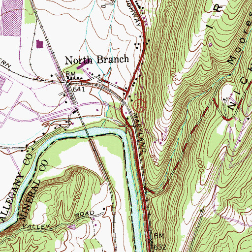Topographic Map of Lock 73, MD