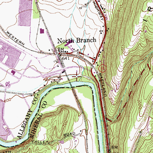 Topographic Map of North Branch Picnic Area, MD