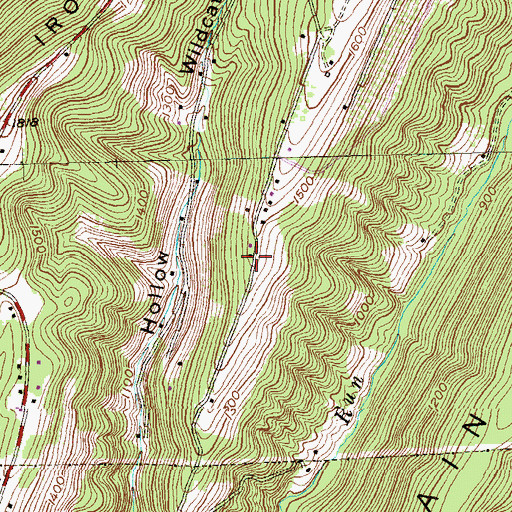 Topographic Map of Allegany County, MD