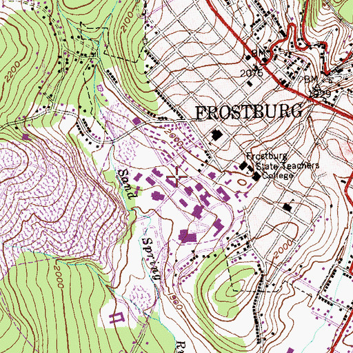 Topographic Map of Annapolis Residence Hall, MD