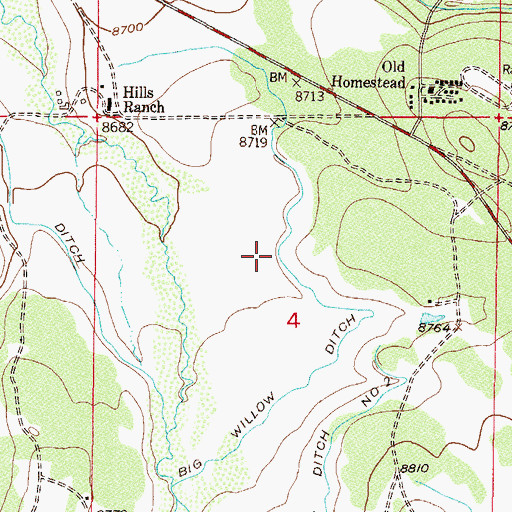 Topographic Map of Windy Point, CO