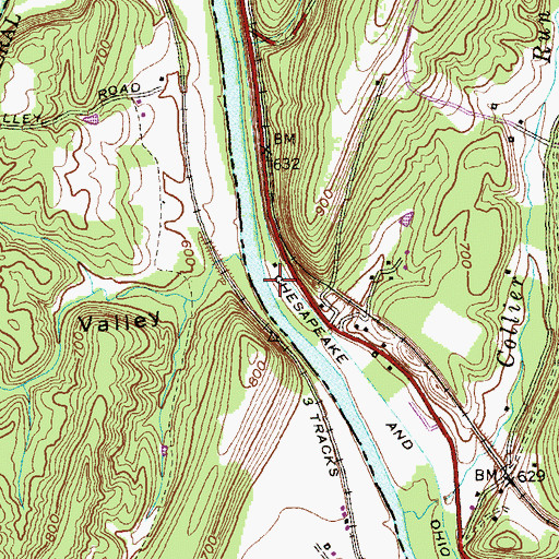 Topographic Map of Blue Spring, MD