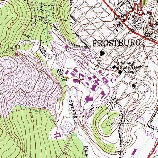 Topographic Map of Chesapeake Dining Hall, MD