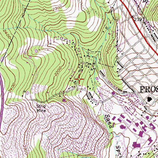 Topographic Map of Cumberland Quarry, MD