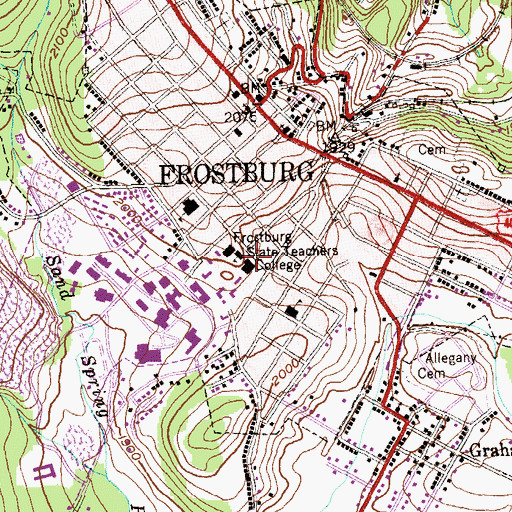 Topographic Map of Faculty Hall, MD