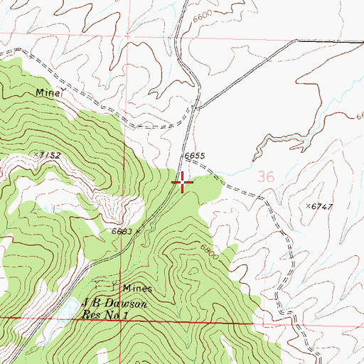 Topographic Map of Sage Creek Canyon, CO