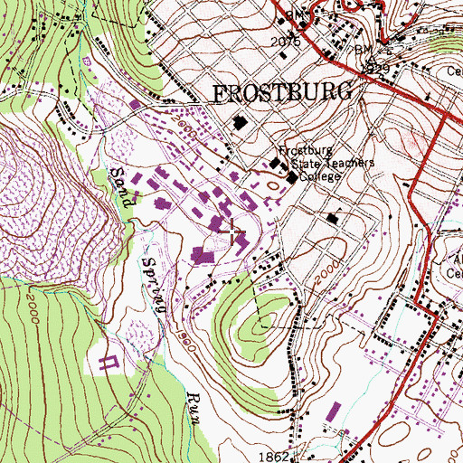 Topographic Map of Hitchins Administration Building, MD
