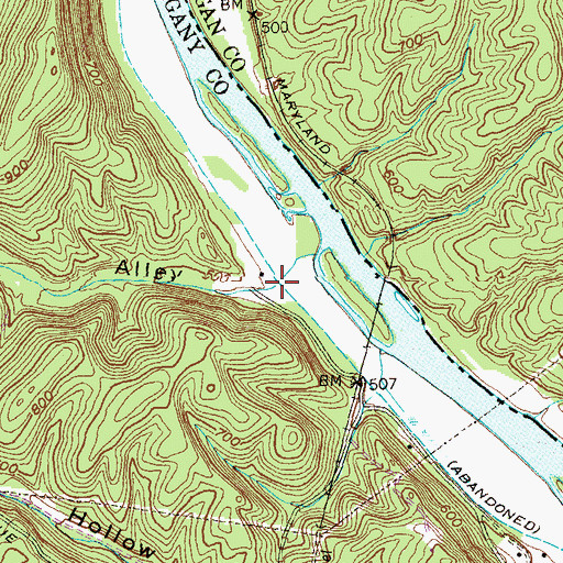 Topographic Map of Lock 59, MD