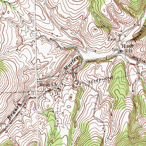 Topographic Map of Murley Branch Spring, MD