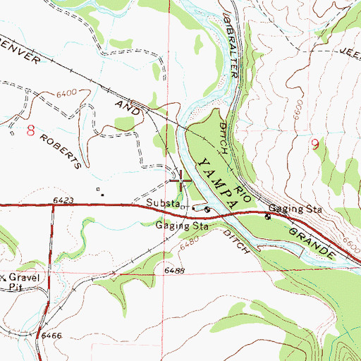 Topographic Map of Sage Creek, CO